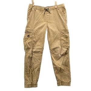 Wrangler Cargo Jogger Pants Boys 16 Husky Khaki Elastic Chino Utility Streetwear